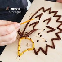 Wooden Sewing Kit with a Plastic Needle
