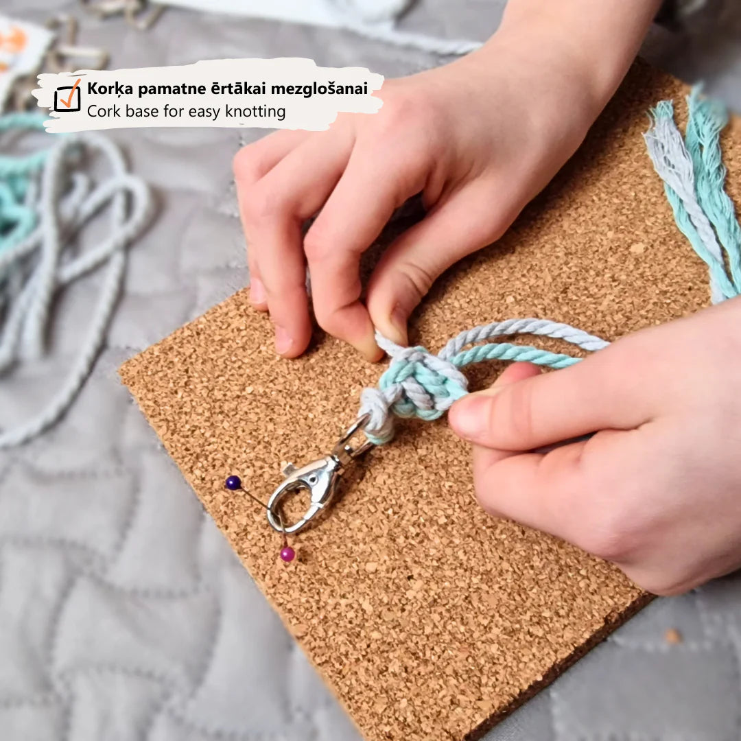 Makramé nyckelring DIY-kit