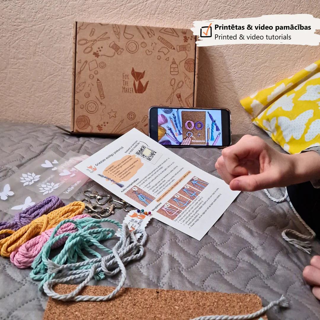 Makramé nyckelring DIY-kit