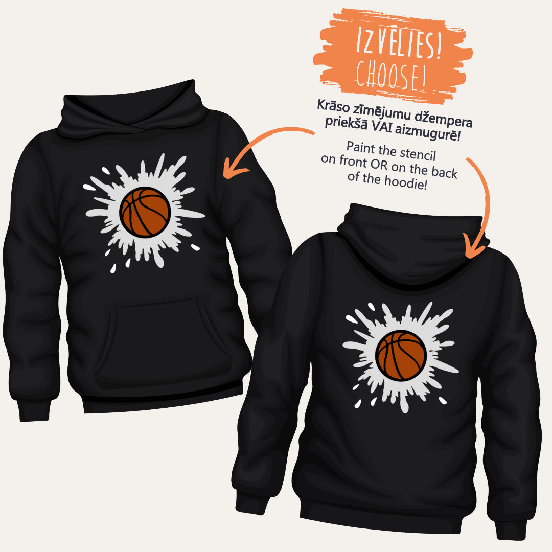"Måla din hoodie"-kit, svart