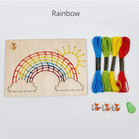 Wooden Sewing Kit with a Metallic Needle