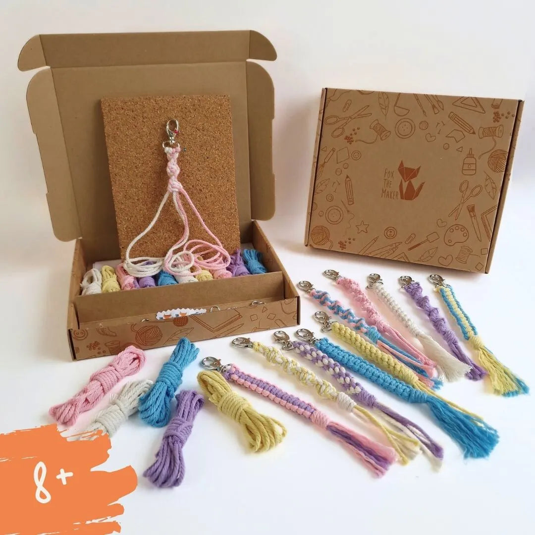 Makramé nyckelring DIY-kit