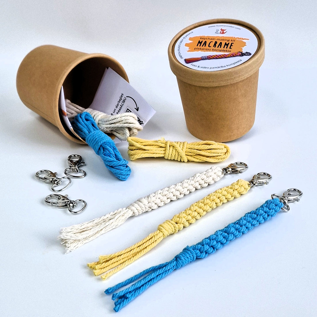 DIY Macrame Keychain Kit, round