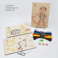 Wooden Sewing Kit with a Metallic Needle