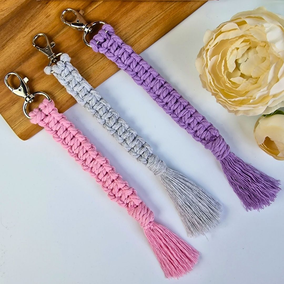 Makramé nyckelring DIY-kit