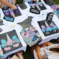 Name stencil for t-shirt decoration