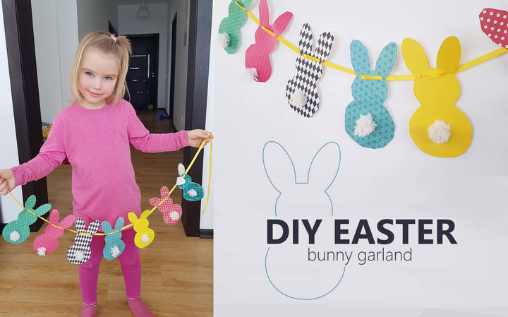 DIY Easy and colorful Easter bunny garland