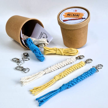 DIY Macrame Keychain Kit, round